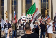 Paris : rassemblement en soutien de la Syrie d’Assad et pour dénoncer l’intervention française