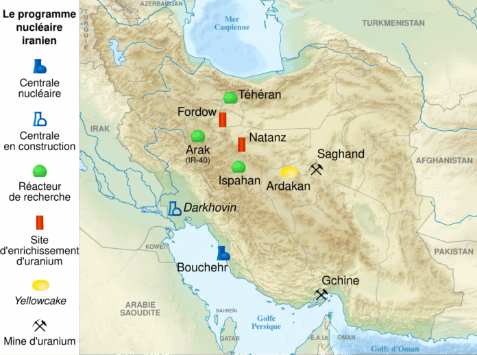 Iran_nuclear_program_map-fr.svg
