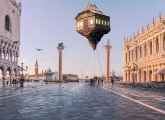 Spectaculaire : une synagogue géante flotte au-dessus de Venise